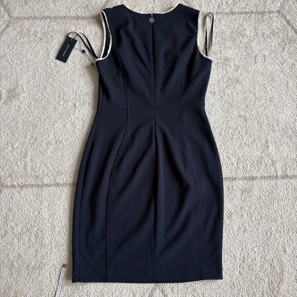 NWT Tommy Hilfiger Navy Sheath Dress Nautical Trim Workwear Cocktail Dress sz 6 - Picture 3 of 6